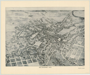 Birdseye view of San Antonio 1873